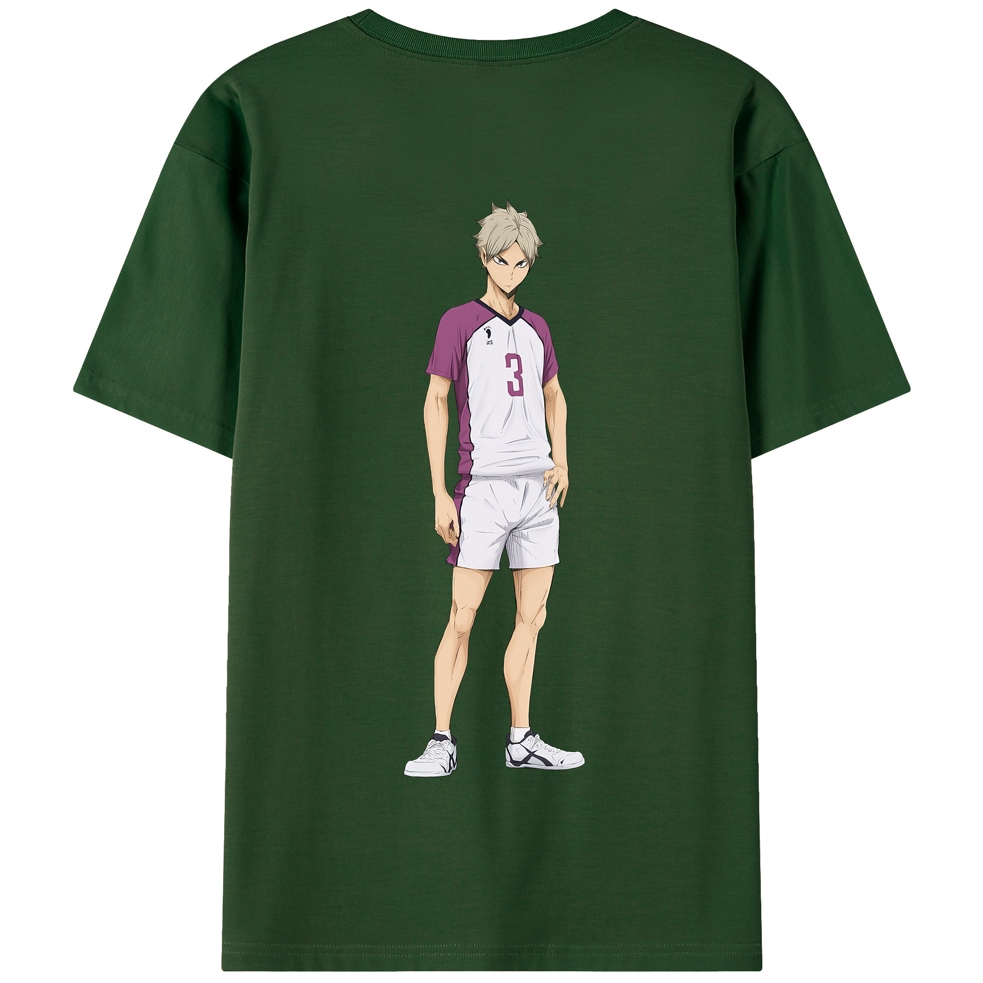 （画像用） ハイキュー!! Haikyu!! 綿100％半袖Tシャツ（背面プリント）